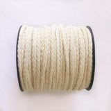 Maxbell Rustic Cotton Rope 8 Strands Braided Twisted Cord Twine 40 Meters Raw White