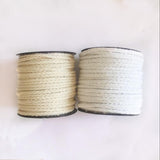 Maxbell Rustic Cotton Rope 8 Strands Braided Twisted Cord Twine 40 Meters Raw White
