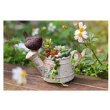 Maxbell Miniature Bird Flower Pot Dollhouse Bonsai Garden Succulent Planter Beige