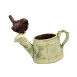 Maxbell Miniature Bird Flower Pot Dollhouse Bonsai Garden Succulent Planter Beige