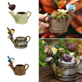 Maxbell Miniature Bird Flower Pot Dollhouse Bonsai Garden Succulent Planter Beige