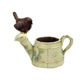 Maxbell Miniature Bird Flower Pot Dollhouse Bonsai Garden Succulent Planter Beige