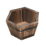 Maxbell Wooden Bucket Pot Flower Planter Barrel Patio Garden Outdoor Home Decor #3 M