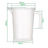 Maxbell Transparent Kitchen Liquid Scale Measuring Cup Graduated Beaker 1000ml