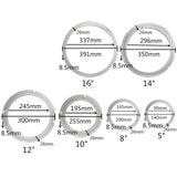 Maxbell Aluminum Alloy Round Rotating Turntable Bearing Table Silver White 12 inch