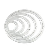 Maxbell Aluminum Alloy Round Rotating Turntable Bearing Table Silver White 12 inch