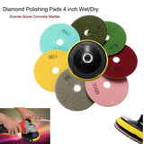 Maxbell Diamond Polishing Pad 4" Grinding Disc Granite Marble Concrete Stone 500#