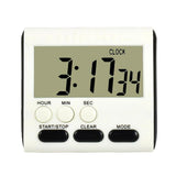 Maxbell Portable Digital Countdown Timer Clock LCD Screen for Kitchen Cook Black