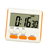 Maxbell Portable Digital Countdown Timer Clock LCD Screen for Kitchen Cook Orange