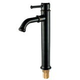 Maxbell Vintage Antique Brass Bathroom Basin Faucet Single Hole Mixer Taps Black #1