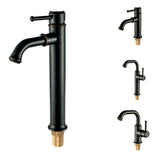 Maxbell Vintage Antique Brass Bathroom Basin Faucet Single Hole Mixer Taps Black #1