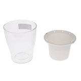 Maxbell Transparent Flower Self-watering Planter Flower Basket Round 80×80×70mm