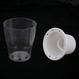 Maxbell Transparent Flower Self-watering Planter Flower Basket Round 80×80×70mm