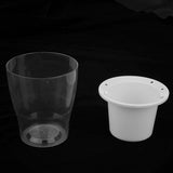 Maxbell Transparent Flower Self-watering Planter Flower Basket Round 80×80×70mm