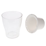 Maxbell Transparent Flower Self-watering Planter Flower Basket Round 80×80×70mm