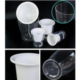 Maxbell Transparent Flower Self-watering Planter Flower Basket Round 130×130×150mm