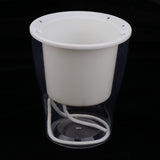 Maxbell Transparent Flower Self-watering Planter Flower Basket Round 130×130×150mm
