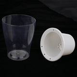 Maxbell Transparent Flower Self-watering Planter Flower Basket Round 130×130×150mm