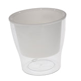 Maxbell Transparent Flower Self-watering Planter Flower Basket Round 175×175×150mm
