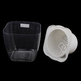 Maxbell Transparent Flower Self-watering Planter Flower Basket Square   175×175mm
