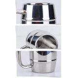 Maxbell 550ml Stainless Steel Double Wall Beer Coffee Mug Drink Milk Coffee Tea Mug