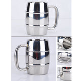 Maxbell 550ml Stainless Steel Double Wall Beer Coffee Mug Drink Milk Coffee Tea Mug