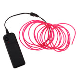 Maxbell Luminescent Neon LED Lights Glow EL Wire String Strip 3 Meters Pink