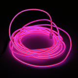 Maxbell Luminescent Neon LED Lights Glow EL Wire String Strip 3 Meters Pink