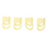 Maxbell Plastic Guitar Fingertip Protectors Finger Guards for Bass Ukulele M Yellow