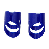 Maxbell Plastic Guitar Fingertip Protectors Finger Guards for Bass Ukulele - L Blue