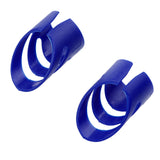 Maxbell Plastic Guitar Fingertip Protectors Finger Guards for Bass Ukulele - L Blue