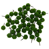 Maxbell 50 Pieces Ball Shaped Model Trees DIY Landscape Scenery N Scale Grass Green