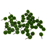 Maxbell 50 Pieces Ball Shaped Model Trees DIY Landscape Scenery N Scale Grass Green