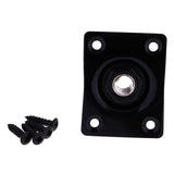 Maxbell Rectangle Output Input Jack Plate Socket Plug for Electric Guitar Bass Black