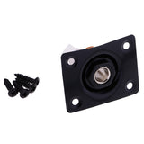 Maxbell Rectangle Output Input Jack Plate Socket Plug for Electric Guitar Bass Black