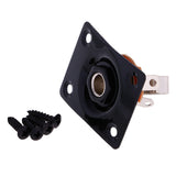 Maxbell Rectangle Output Input Jack Plate Socket Plug for Electric Guitar Bass Black