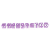 Maxbell 10 Pieces Six Sided Dice Digital Dices Set RPG Playing Game Toy Light Purple