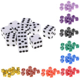 Maxbell 10 Pieces Six Sided Dice Digital Dices Set RPG Playing Game Toy Light Purple