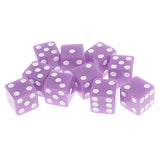 Maxbell 10 Pieces Six Sided Dice Digital Dices Set RPG Playing Game Toy Light Purple