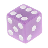 Maxbell 10 Pieces Six Sided Dice Digital Dices Set RPG Playing Game Toy Light Purple