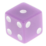 Maxbell 10 Pieces Six Sided Dice Digital Dices Set RPG Playing Game Toy Light Purple