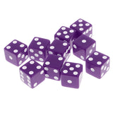 Maxbell 10 Pieces Six Sided Dice Digital Dices Set RPG Playing Game Toy Dark Purple