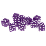 Maxbell 10 Pieces Six Sided Dice Digital Dices Set RPG Playing Game Toy Dark Purple