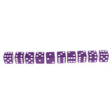 Maxbell 10 Pieces Six Sided Dice Digital Dices Set RPG Playing Game Toy Dark Purple