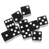 Maxbell 10 Pieces Six Sided Dice Digital Dices Set RPG Playing Game Toy Black