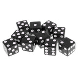 Maxbell 10 Pieces Six Sided Dice Digital Dices Set RPG Playing Game Toy Black