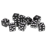 Maxbell 10 Pieces Six Sided Dice Digital Dices Set RPG Playing Game Toy Black