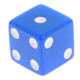 Maxbell 10 Pieces Six Sided Dice Digital Dices Set RPG Playing Game Toy Blue