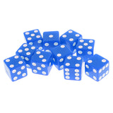 Maxbell 10 Pieces Six Sided Dice Digital Dices Set RPG Playing Game Toy Blue