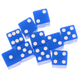 Maxbell 10 Pieces Six Sided Dice Digital Dices Set RPG Playing Game Toy Blue